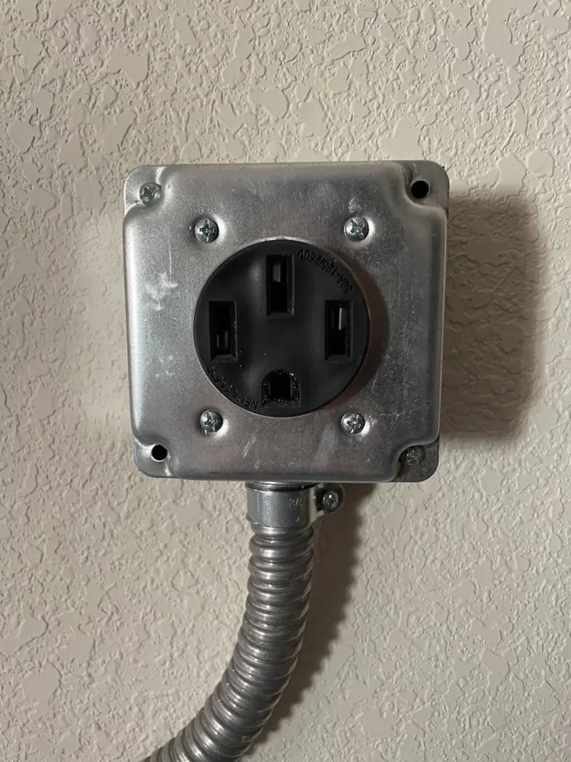 NEMA 14-50 outlet installed for Smart Home Electrical in Perrysburg